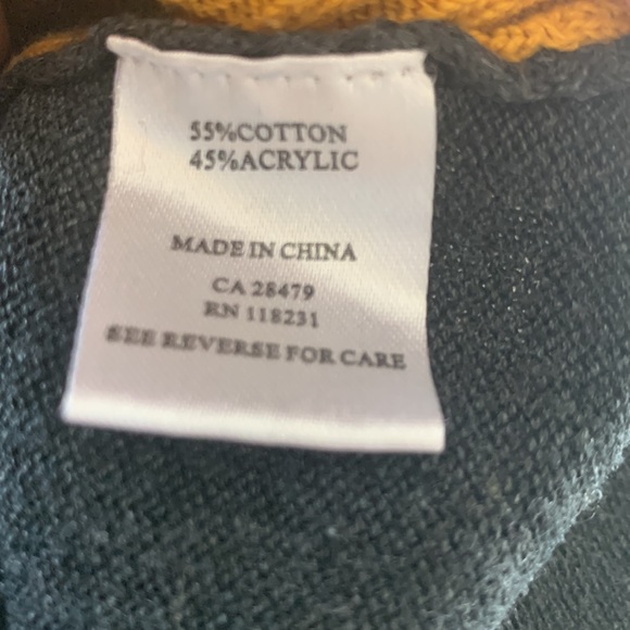 Grey and yellow tunic cowl-neck sweater - Picture 5 of 5